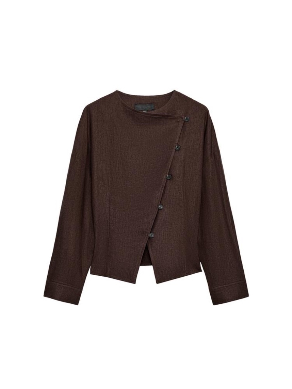ZARA LINEN BLEND WRAP JACKET